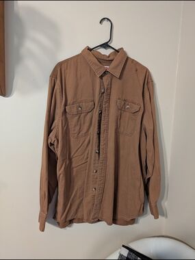 Brown Button-Up Wrangler Shirt
